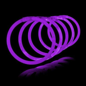 10 Inch Glow Stick Bracelets (Purple Color, 100 Counts Per Pack) - Glow-Paradise