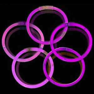 10 Inch Glow Stick Bracelets (Pink Color, 100 Counts Per Pack) - Glow-Paradise