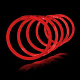 10 Inch Glow Stick Bracelets (Red Color, 100 Counts Per Pack) - Glow-Paradise