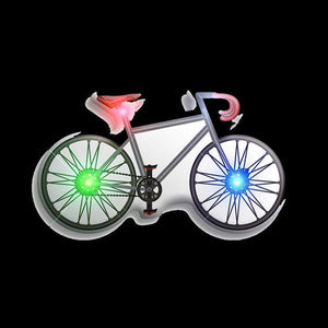 Bicycle Flashing Body Light Lapel Pins (1 Per Pack) - Glow-Paradise