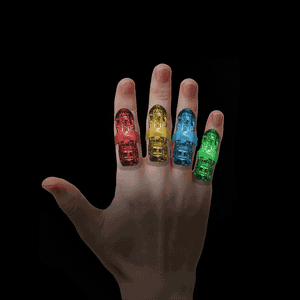 1 Inch LED Finger Lights (Assorted Colors, 12 Quantity Per Pack) - Glow-Paradise