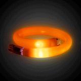LED Light Up Purple Tube Bracelets (Orange Color, 1 Bracelet Per Pack) - Glow-Paradise