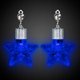 LED Light Up Star Shape Clip-On Earrings (Blue Color, 1 Pair Per Pack) - Glow-Paradise