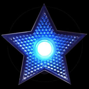 LED Blinking Blue Star Reflector Clip Running Body Light (1 Per Pack) - Glow-Paradise