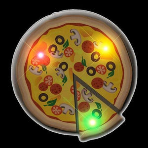 Pizza Flashing Body Light Lapel Pin Party Favors (1 Per Pack) - Glow-Paradise