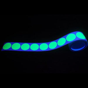 Glow in the Dark 2 inch Vinyl Circle Dot Stickers - 60 Stickers Per Roll (1 Roll Per Pack) - Glow-Paradise