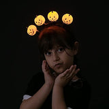 JOYIN Halloween 3 Pcs LED Pumpkin Headband with 6 Different Flashing Light Modes, Light Up Pumpkin Shaped Headband for Halloween Party Favor and Supplies, Halloween Accessory Supplies - Glow-Paradise
