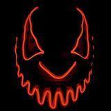 Xcovpds Halloween Scary LED Mask Costume Light Up Mask with 3 Lighting Modes EL Mask for Halloween Costume Cosplay Party - Halloween Glowing Mask for Men Women Kids(Red - Glow-Paradise