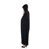 Spooktacular Creations Long Hooded Cloak Velvet Cloak Halloween Women Witch Cape Costume Accessory Black - Glow-Paradise
