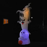 Goosh 10 FT High Halloween Inflatable Overlap Ghost Blow Up Yard Decoration Clearance with LED Lights Built-in for Holiday/Party/Yard/Garden - Glow-Paradise