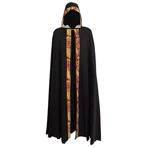 CNECIN Unisex Medieval Church Clergy Hooded Cloak Halloween Cosplay Wizard Witch Costume Party Cape - Glow-Paradise