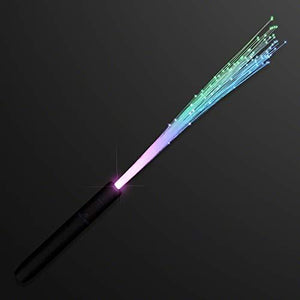 Multicolor Light Up Fiber Optic Wands (Set of 12) LED Sparklers for Weddings and Parties - Glow-Paradise