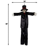 DR.DUDU Halloween Decorations Set of 2 Skeleton Bride Groom, 40" x 26" Hanging Poseable Spooky Ghost Wedding Couple for Indoor Outdoor Haunted House Party Props - Glow-Paradise