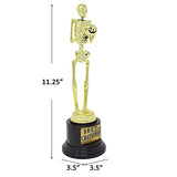 2 Halloween Best Costume Skeleton Trophy for Halloween Skull Party Favor Prizes, Gold Bones Game Awards, Costume Contest Event Trophy, School Classroom Rewards, Treats for Kids, Goodie Bag Fillers - Glow-Paradise