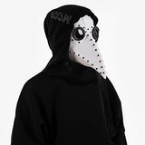 Stegosaurus Plague Doctor Bird Mask Long Nose Beak Cosplay Steampunk Halloween Costume Props Latex Material D-White - Glow-Paradise
