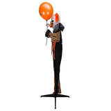 Holidayana Creepy Clown Halloween Animatronic - 5.6 ft Tall Animated Clown with Balloon Halloween Decoration, Sound and Touch Activated with Sounds, Lights and Movement - Glow-Paradise