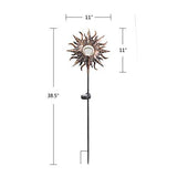 TAKE ME Sun Solar Lights Garden Outdoor,Waterproof Metal Decorative Stakes for Walkway,Yard,Lawn,Patio - Glow-Paradise