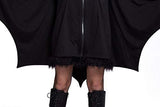 Woman’s Black Bat Zip Hoodie Halloween Costumes for Adults (Small) - Glow-Paradise