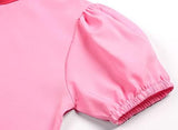 Super Brothers Peach Costume for Girls Princess Dress with Crown Halloween Party Outfit Pink 4-5 Years - Glow-Paradise
