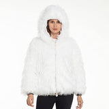 LED Coat – Fancy LED Light Faux Fur Jacket – Hooded Rave LED Jacket for Men and Women (M) - Glow-Paradise