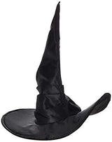 Leg Avenue Women's Large Ruched Witch Hat Adult Sized Costumes, Ruched Black, One Size US - Glow-Paradise