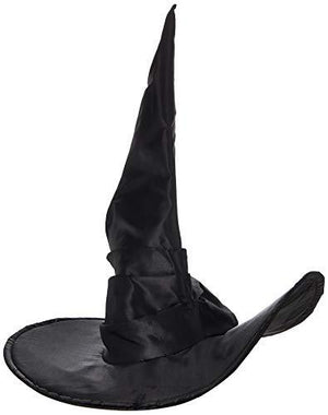 Leg Avenue Women's Large Ruched Witch Hat Adult Sized Costumes, Ruched Black, One Size US - Glow-Paradise