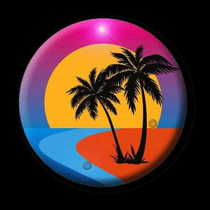 Palm Trees Flashing Body Light Lapel Pins (1 Per Pack) - Glow-Paradise