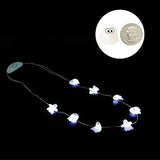Halloween Eve Costume Party Accessories, Lighting Up LED Necklace Set of 3, Ghost, Jack O Lantern Pumpkin, Skull for Trick or Treating Door to Door Parade Procession - Glow-Paradise