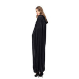 Spooktacular Creations Long Hooded Cloak Velvet Cloak Halloween Women Witch Cape Costume Accessory Black - Glow-Paradise