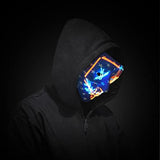 Halloween Scary Mask with LED Gloves Kit, LED Costume Mask EL Wire Light Up Mask for Halloween Costume Festival Cosplay - Glow-Paradise