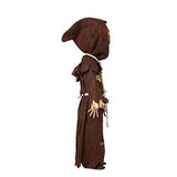 Scary Scarecrow Pumpkin Bobble Head Costume w/ Pumpkin Halloween Mask for Kids Role-Playing (3T(3-4yr)) - Glow-Paradise