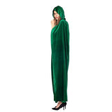 Spooktacular Creations Long Hooded Cloak Velvet Cloak Halloween Women Witch Cape Costume Accessory (Green) - Glow-Paradise