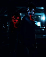 Halloween Scary LED Mask Light Up Mask for Women Men Festival Monster Cosplay Halloween Red Green Blue Neon Costume - Glow-Paradise