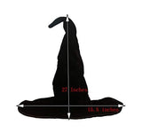 Wicked Witch Hat for Women Black Halloween Party Masquerade Cosplay Costume Accessory Adult - Glow-Paradise