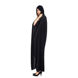 Spooktacular Creations Long Hooded Cloak Velvet Cloak Halloween Women Witch Cape Costume Accessory Black - Glow-Paradise