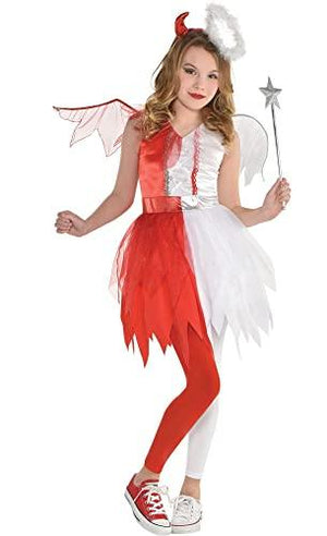 Devil and Angel Dual Costume - Child Medium 8-10, 1 Pc - Glow-Paradise