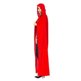 Spooktacular Creations Long Hooded Cloak Velvet Cloak Halloween Women Witch Cape Costume Accessory (Red) - Glow-Paradise