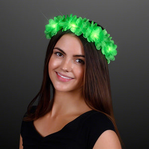 Autumn Festival Harvest Light Up Flower Crown Headband LED Lights (Green Color, 1 Quantity Per Pack) - Glow-Paradise