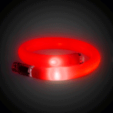 LED Light Up Purple Tube Bracelets (Red Color, 1 Bracelet Per Pack) - Glow-Paradise