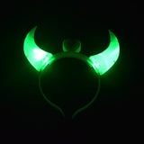 LED Light Up Devil Horns (Green Color, 1 Quantity Per Pack) - Glow-Paradise