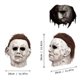 Scary Halloween Face Mask Michael Myers Latex Full Face Mask Horror Masks for unisex or Kids Halloween Mask… - Glow-Paradise