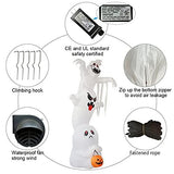Goosh 10 FT High Halloween Inflatable Overlap Ghost Blow Up Yard Decoration Clearance with LED Lights Built-in for Holiday/Party/Yard/Garden - Glow-Paradise