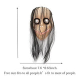Fstrend Momo Mask Clown Costume White Scary Mask Halloween Cosplay Adults Sinister Face Mask Beige - Glow-Paradise