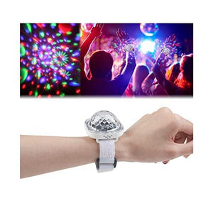 Disco Light, Star Projector Light, Party Ball Lights, Disco Watch for Kids, Mini LED Night Light with Color Changing (White) - Glow-Paradise
