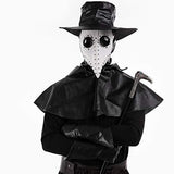 Stegosaurus Plague Doctor Bird Mask Long Nose Beak Cosplay Steampunk Halloween Costume Props Latex Material D-White - Glow-Paradise