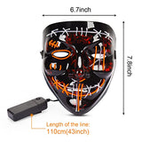 2PACK Halloween Purge Masks Halloween Scary Mask Led Light Up Masks for Festival Cosplay. - Glow-Paradise