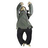 AW Animated Crawling Baby Zombie Scary Ghost Baby Doll Halloween Haunted House Decor Sound Sensor Flashing Eyes - Glow-Paradise