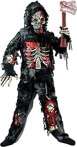 Spooktacular Creations Zombie Deluxe Costume for Child with Bloody Axe (S(5-7)) - Glow-Paradise