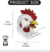 Molezu Rooster Mask,Halloween Novelty Costume Party Latex Animal head Mask Chicken Cock Cosplay Props,White (A) (A) - Glow-Paradise