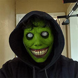Scary Halloween Mask Smiling Demons Horror Mask Scariest Creepy White Mask with Eye for Evil Cosplay - Glow-Paradise